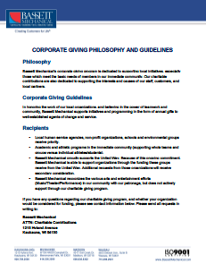 Thumbnail Corporate Giving Guidelines